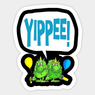 Yippee (black) Sticker